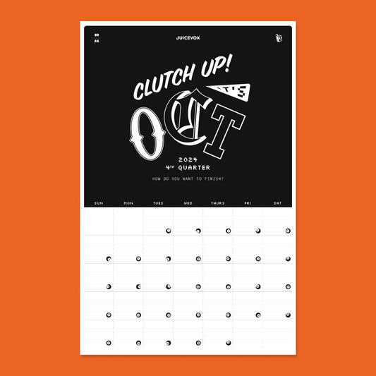 Clutch-Time Calendar | October 2024 | Printable/Digital Download